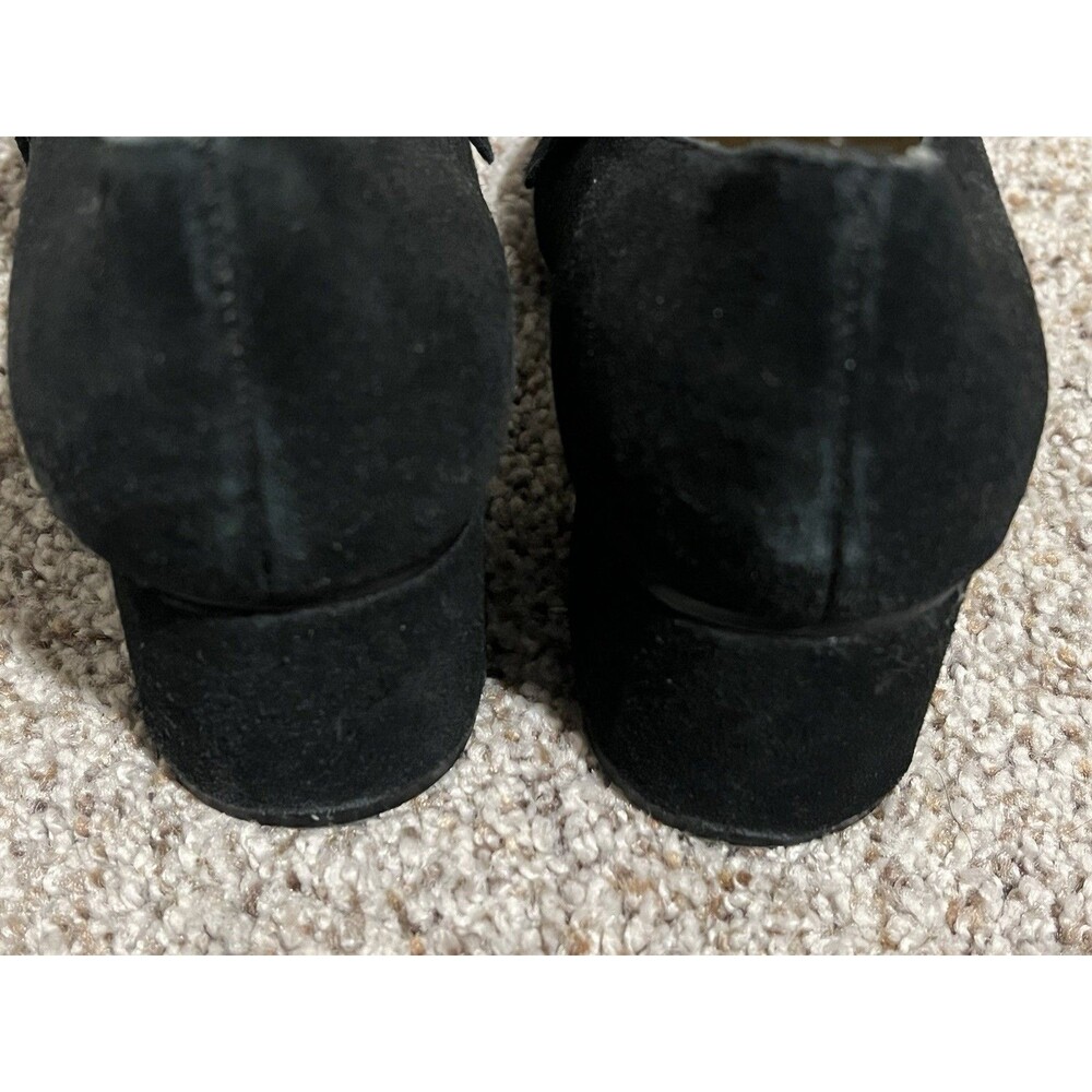 Marc Fisher Women's Loafers Suede Fringe Buckle Block Heel Black Size 6M - Picture 6 of 7